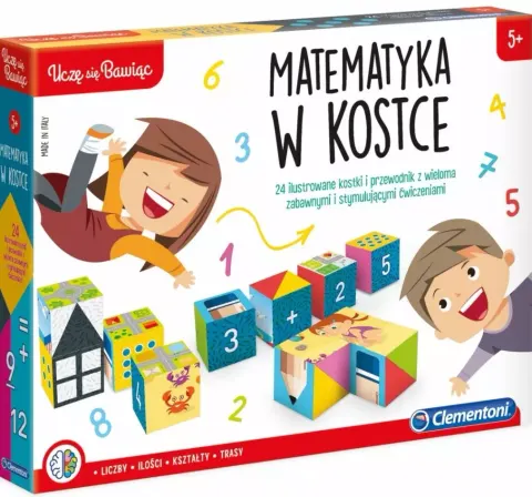 Clementoni Uczę Się Bawiąc Matematyka W Kostce Gra Edukacyjna 5+