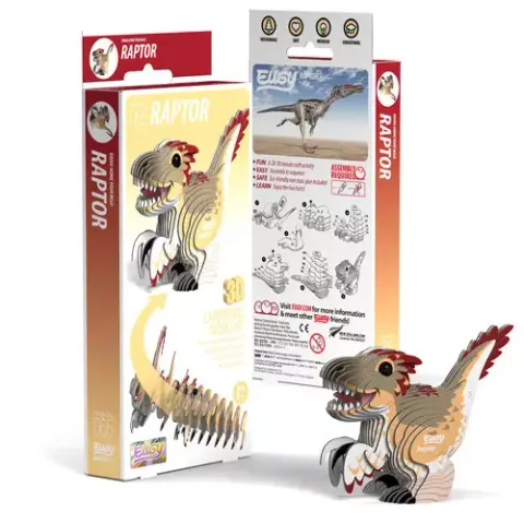 Dinozaur Raptor Eugy Eko Układanka 3D