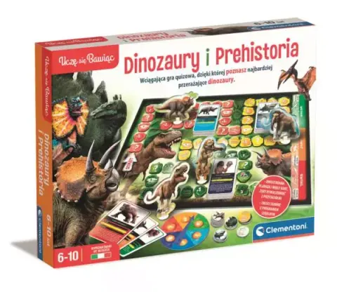 Clementoni Gra Quizowa Dinozaury I Prehistoria 6+