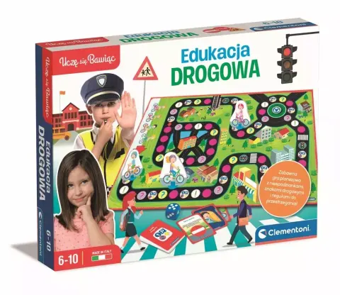 Clementoni Uczę Się Bawiąc Edukacja Drogowa Gra Planszowa 6+
