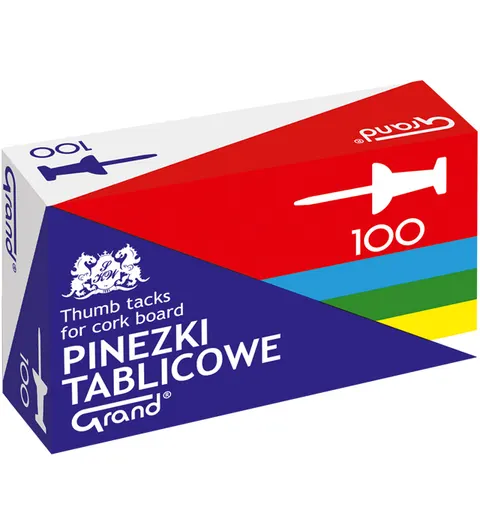 Pinezki kolorowe (100 sztuk)