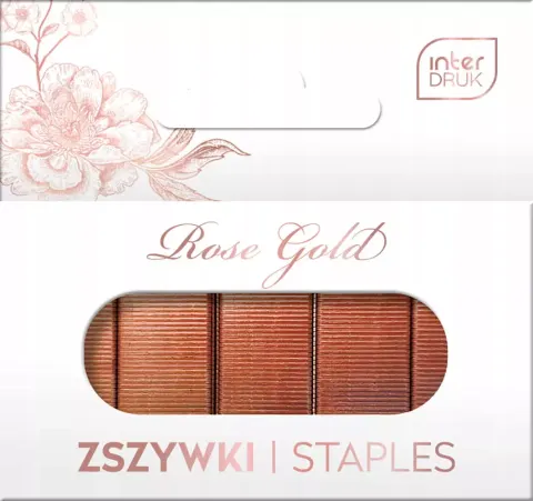 Interdruk Zszywki 1000szt. 24/6 ROSE GOLD