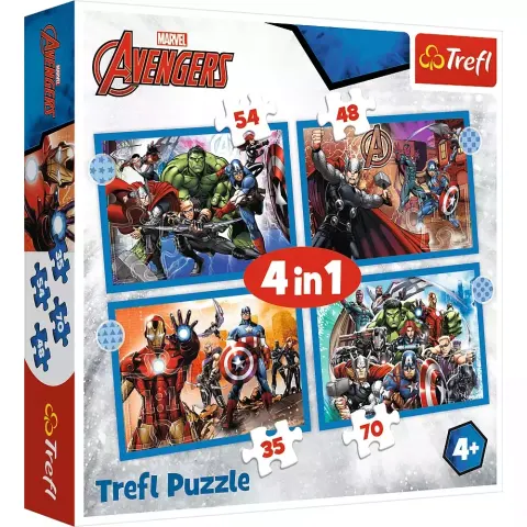 Puzzle 4w1. Odważni Avengersi