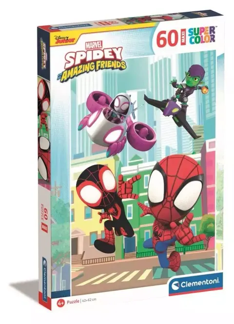Clementoni Puzzle Supercolor MAXI Spidey i Przyjaciele – 60 el. 4+