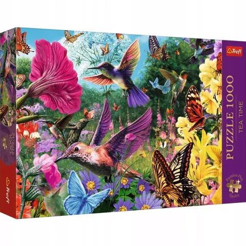 Puzzle 1000 elementów. Premium Plus Quality. Tea Time. Ogród dla ptaków
