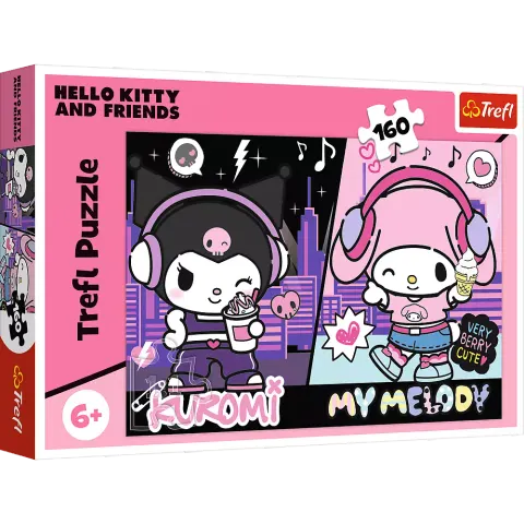 Puzzle 160 elementów. Kuromi rządzi