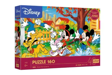Puzzle 160 elementów. 40-lecie Trefl. Zabawa w kałużach
