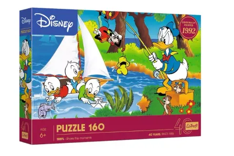 Puzzle 160 elementów. 40-lecie Trefl. Przygoda nad jeziorem