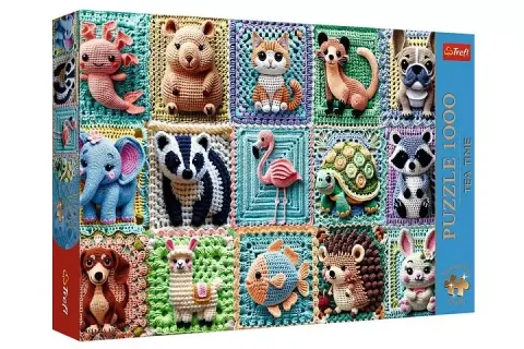 Puzzle 1000 Szydełkowe zwierzątka TREFL