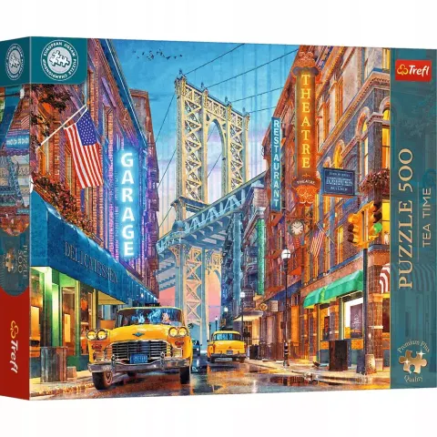 Puzzle 500 elementów. Premium Plus Quality. Mistrzostwa Europy. Tea Time: Widok na Manhattan Bridge