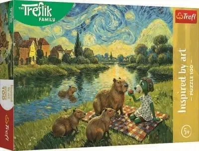 Puzzle 100 Karmiąc kapibary