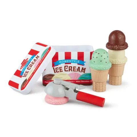 Melissa & Doug drewniany zestaw lodów gałkowych Scoop & Stack