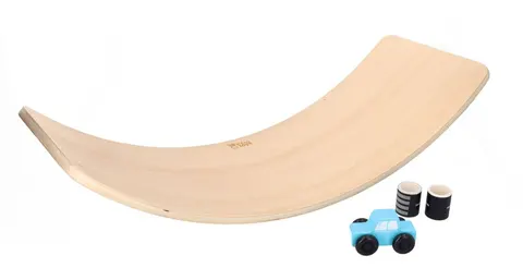 Adam Toys drewniana deska do balansowania z autkiem i drogą