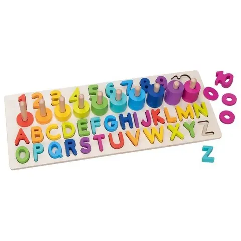 Drewniane puzzle alfanumeryczne Goki
