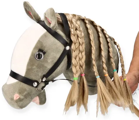 Konik na patyku Hobby Horse Siwek Premium