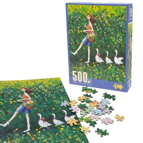 Puzzle 500 elementów. Dziewczyna z gąskami