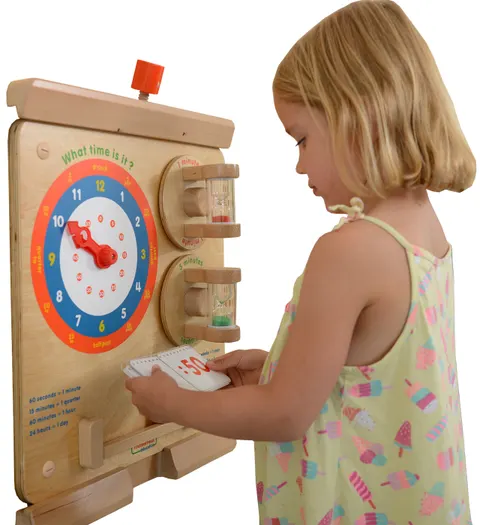 MASTERKIDZ Nauka Odczytywania Zegara Ścienna Tablica Edukacyjna Flex