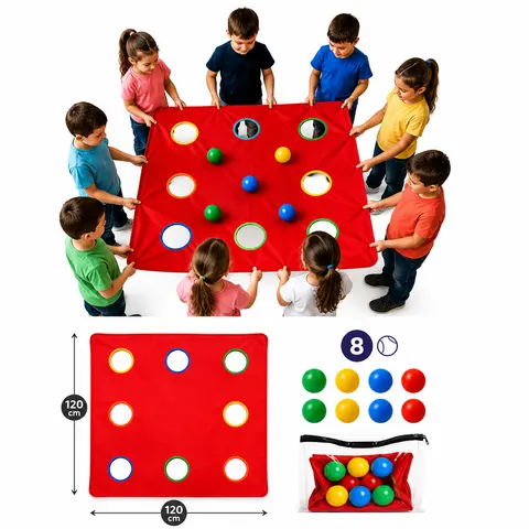 Uciekające piłeczki giga - zabawa integracyjna 120x120