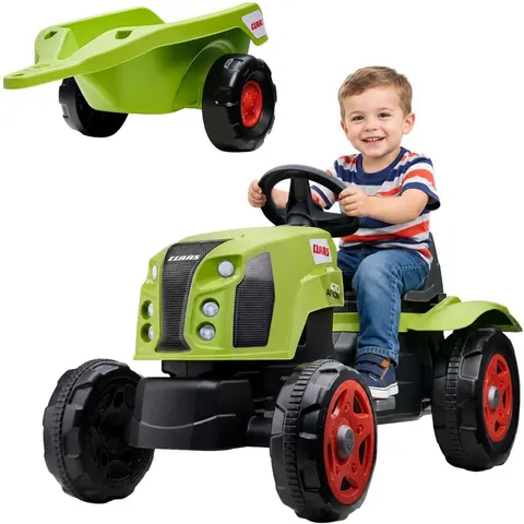 FALK Traktor na Pedały Claas Arion 470 z Przyczepą i Otwieraną Maską 2-6 lat