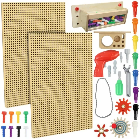 MASTERKIDZ Panele Montażowe STEM 2x 120x80 cm + Akcesoria Zestaw XXL