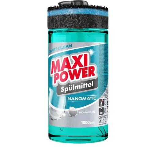MAXI POWER Płyn do naczyń NANOMATIC pompka+gąbka, 1 l