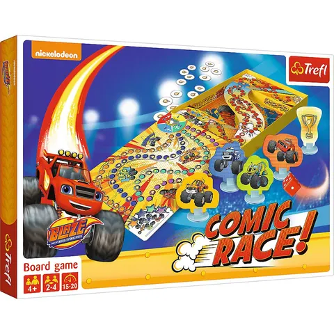 Blaze i Mega Maszyny Comic Race – gra planszowa Trefl 4+