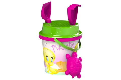 Demastil Tweety zestaw do piasku z wiaderkiem – 17 cm, 5 el., 3+