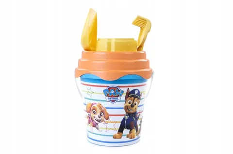 Demastil Psi Patrol zestaw do piasku z wiaderkiem – 18 cm, 5 el., 3+