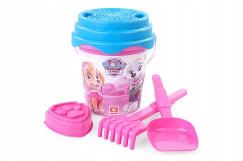 Demastil Psi Patrol różowy zestaw do piasku – 18 cm, 5 el., 3+