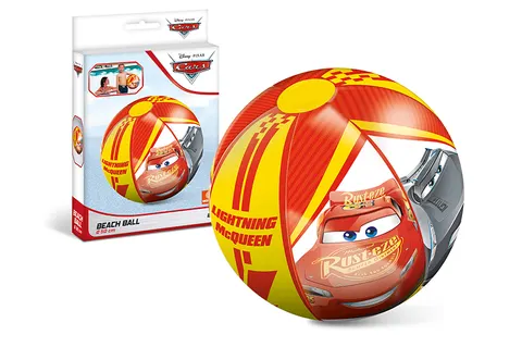 Mondo Cars 3 Piłka plażowa dmuchana – 50 cm, 2+