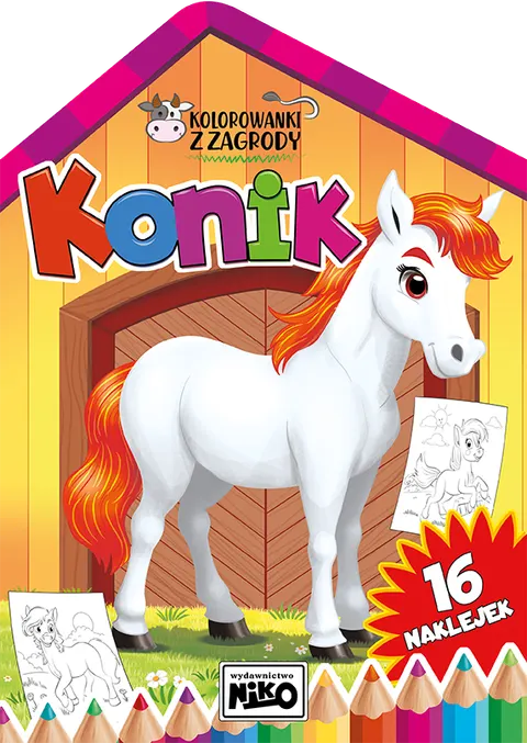 Kolorowanka Zagroda Konik – 16 stron, format 20x28 cm
