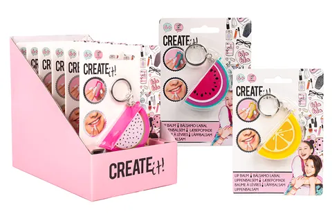 Canenco CREATE IT! Balsam do ust brelok owocowy – 3 wzory 6+