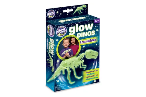 Brainstorm Glow Dinos Szkielet T-Rex – 12 elem. 27 cm dla dzieci 6+
