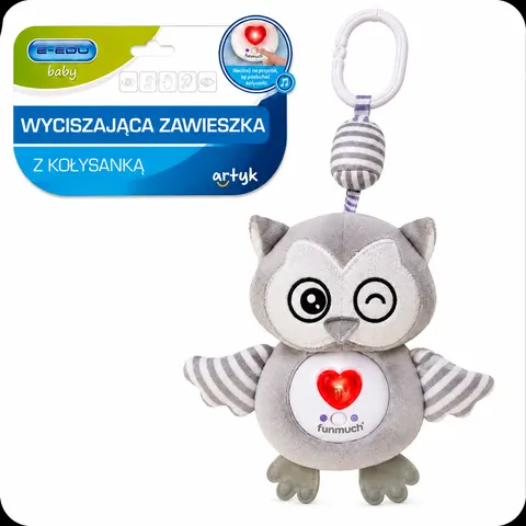 E-Edu Muzyczna Zawieszka Sowa – 33 cm, dla niemowląt od 0m+
