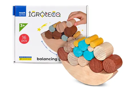 Igroteco Balansujący Księżyc – gra zręcznościowa drewniana 3+