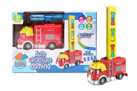 Auto straż pożarna układające domino od E-EDU