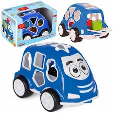 Pilsan Auto Sorter niebieskie z klockami geometrycznymi – 12 m+