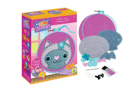 Orb Factory Sew Softies zestaw do szycia dla dzieci Kociak – 23 el. 7+