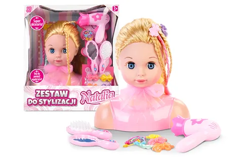 Natalia zestaw do stylizacji fryzjer – lalka 22 cm akcesoria 3+