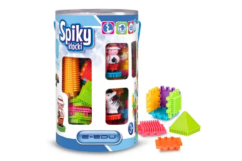 E-Edu Klocki SPIKY – zestaw 90 elementów z figurkami dla dzieci 3+