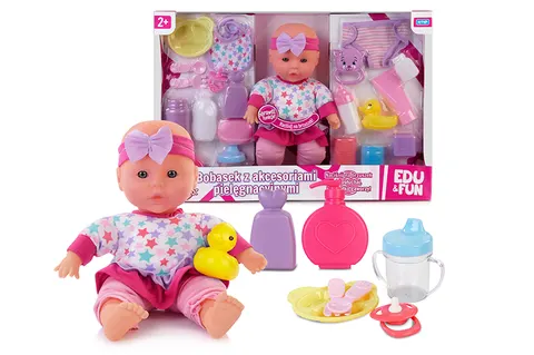 Edu&Fun Interaktywna Lalka Bobasek 32 cm – z akcesoriami 2+