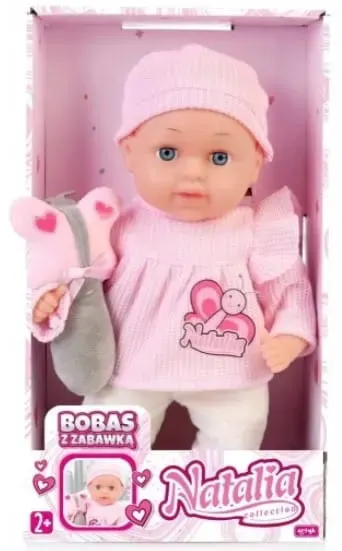 Lalka Natalia bobas z zabawką 33 cm 3+ Artyk