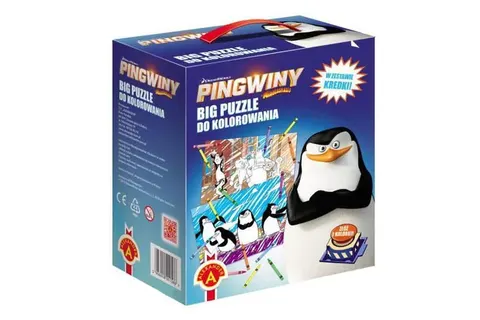 Aleksander Puzzle do Kolorowania 2w1 Pingwiny – 25 el., 4+