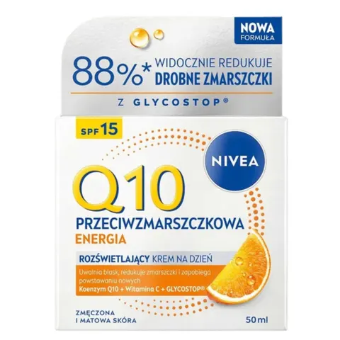 NIVEA Q10 PLUS Krem na dzień SPF 15 ROZŚWIETLAJĄCY, 50 ml