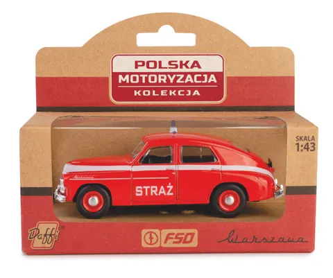 Warszawa M-20 Straż Pożarna Daffi Skala 1:43 Metalowy Kolekcja PRL