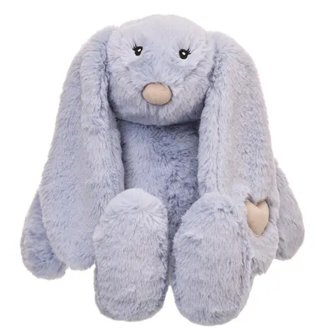 Beppe Duży Króliczek Missimo 34 cm Niebieski – Pluszowa Przytulanka z Sercem na Uchu