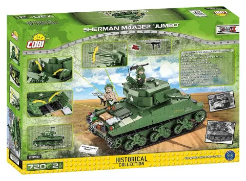 COBI Sherman M4A3E2 Jumbo Cobra King – 720 elementów, 1:28