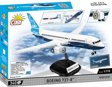 COBI Boeing 737-8 – klocki samolot pasażerski 340 el., 7+