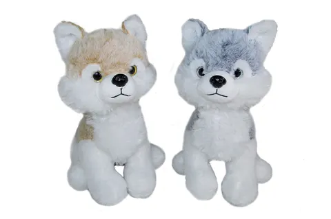 Sun-Day Maskotka Pluszowa Pies Husky – 30 cm, 2 wzory, 3+