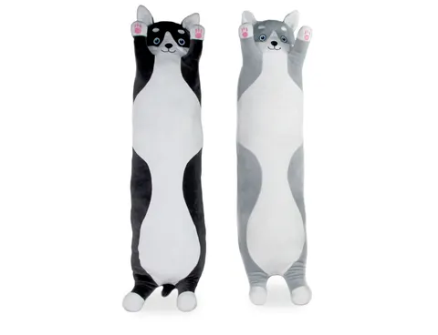Sun-Day Maskotka Pies Husky Wałek – 90 cm, pluszowa poduszka
